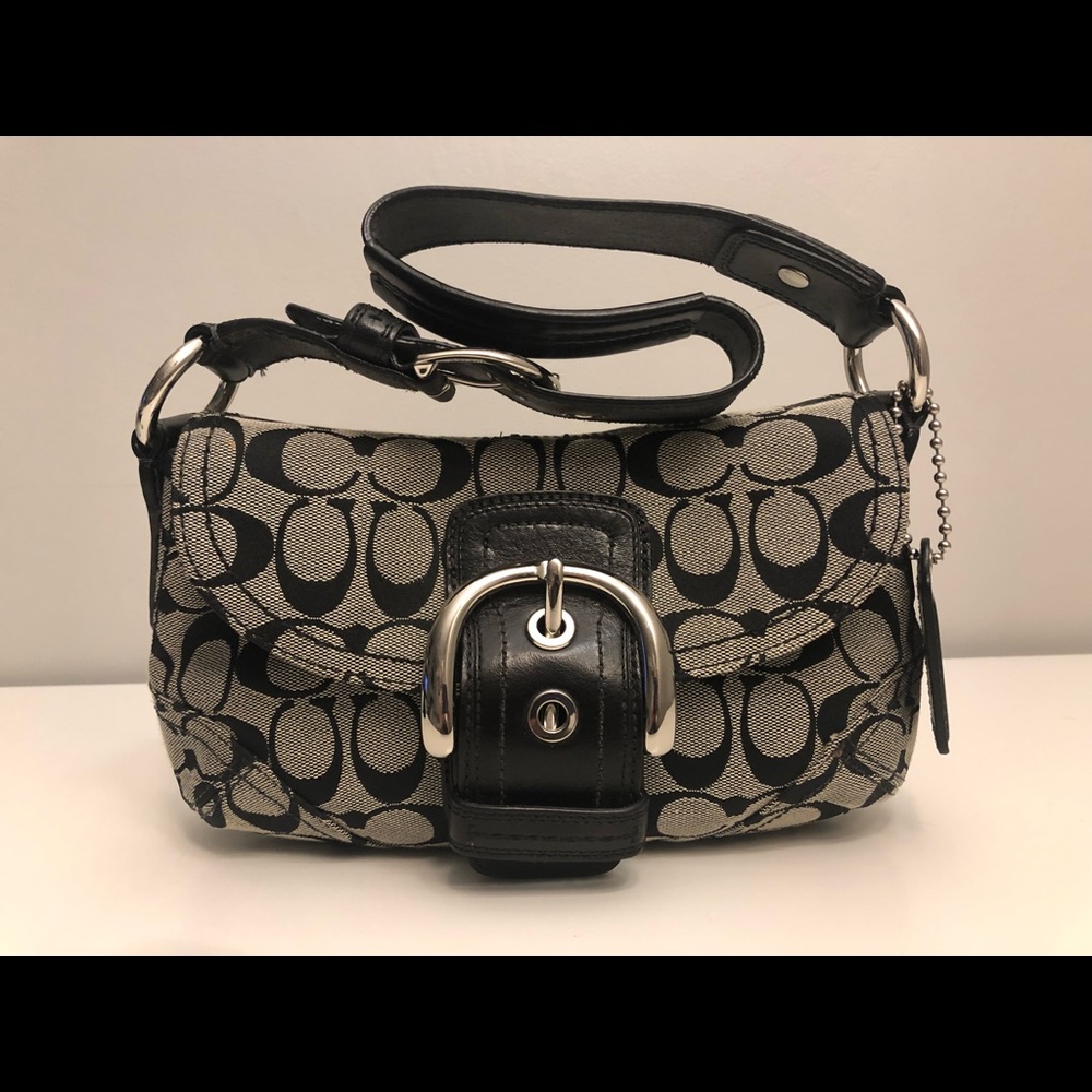 Coach purse - black and grey